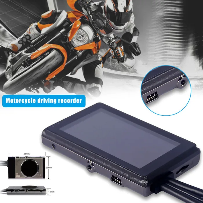 Motorcycle Driving Recorder Front Rear Dual Lens 1080P Waterproof for Outdoor EM88