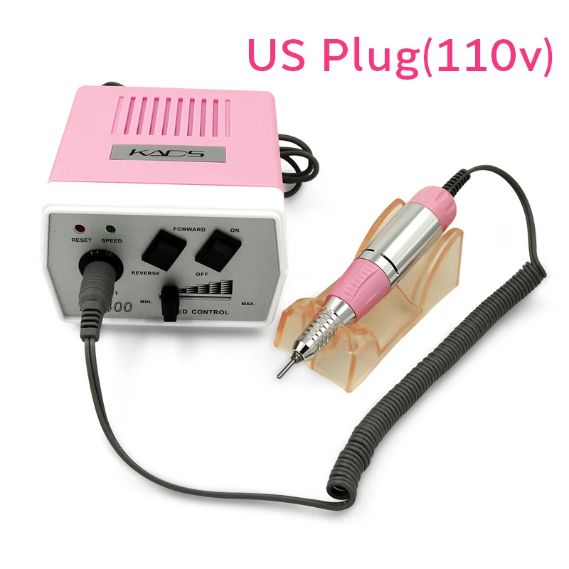35 Вт электрическая дрель для ногтей, инструменты для маникюра, педикюра, сверло для ногтей, дрель для маникюра и аксессуары, оборудование для дизайна ногтей - Цвет: Pink 110V
