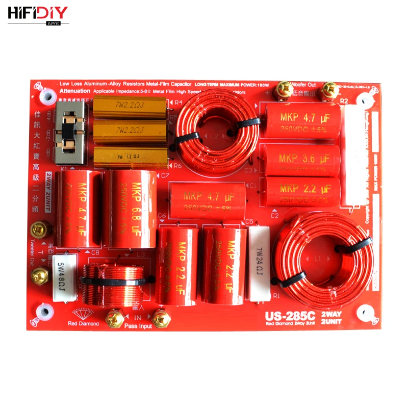 HIFIDIY LIVE US-285C 2 полосные динамики (твитер + бас) блок HiFi домашний динамик s аудио