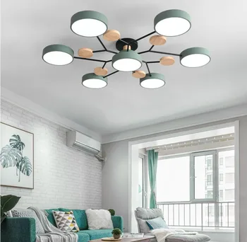 

nordic light ceiling ventilador de techo chandeliers ceiling living room decoration Bedside Aluminum AC85-265V cafe hotel hom