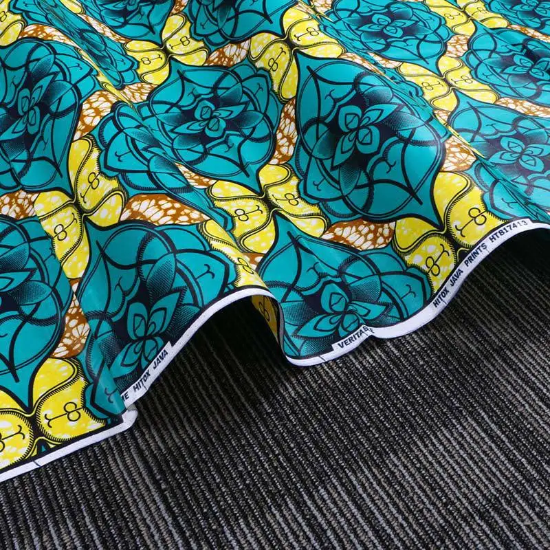 Lychee жизнь в стиле ретро с цветочным принтом хлопок ткань Африканский Воск принты ткань для вечерние платье ремесленных изделий