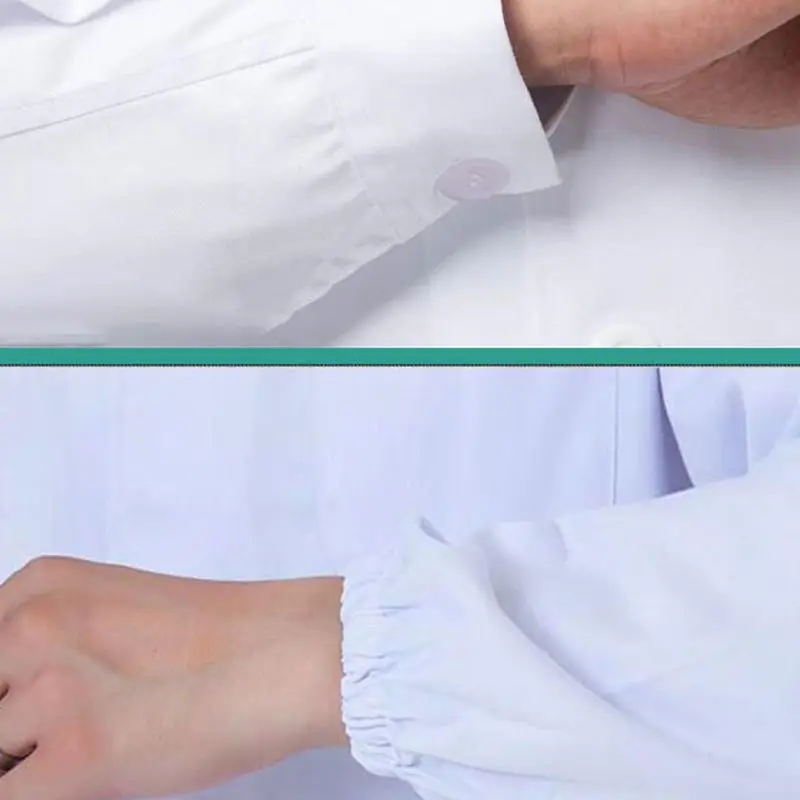 Медицинская лаборатория косплей одежда Профессиональный медицинский белый лабораторный халат Доктор Медсестры с длинными рукавами костюм воротник Единая рабочая одежда