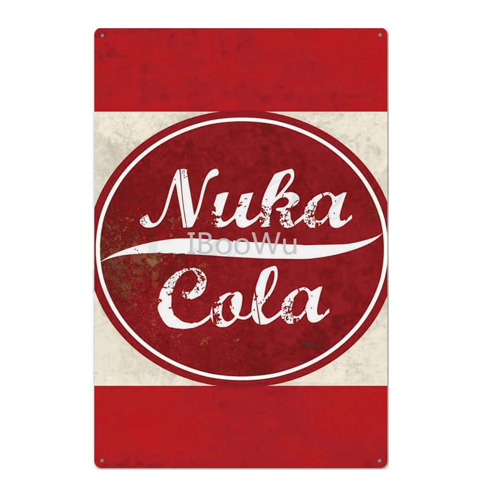 Металлическая табличка Nuka Cola винтажная Оловянная в стиле ретро Декор стен для