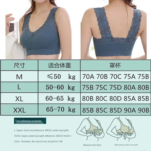 Bras For Women Underwear Plus Size Bra M L XL XXL Brassiere Wireless  Bralette Push Up BH Sexy Lace With Pad Vest Top lace bra - AliExpress