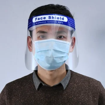 

5pcs Transparent Full Face Shield Face Protective Mask Dust-proof Oil-Proof Anti-Splash Rotatable Cover Protective Visor
