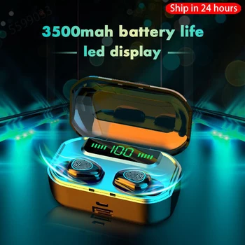 

2020 New 3500mah Bluetooth V5.0 Earphone LED Wireless Headphone Headset Earbuds TWS Waterproof Sport Earphones Headphones