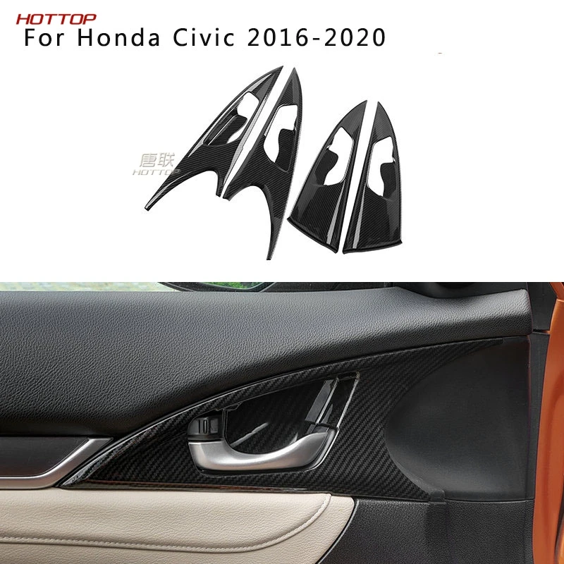Inside Door Handle Cover Frame for Honda Civic 10th Sedan Hatchback 2016-2020 | Автомобили и мотоциклы