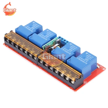 

DC 5V to AC 100-250V 30A 4 Channel Relay High Low Level Trigger Relay Module for Arduino 4 Way DIY Module Board AC 110V 220V