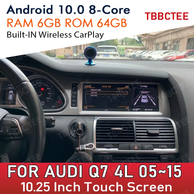 Android 10 0 беспроводной Carplay 6 + 64 ГБ для Audi Q7 4L 2005 ~ 2015 GPS-навигация автомобильный