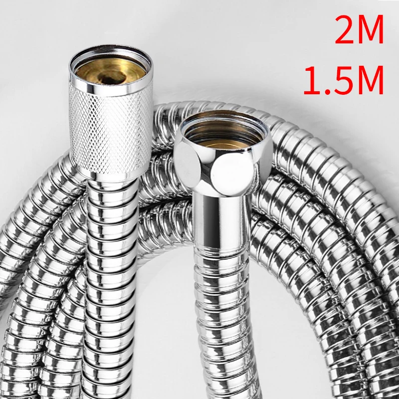 Tube-Head Hose-Meter Water-Pipe Shower Bathroom-Accessories Stainless-Steel for High-Quality