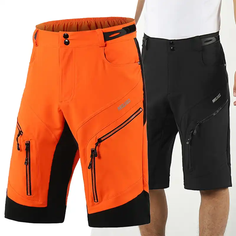 orange mountain bike shorts