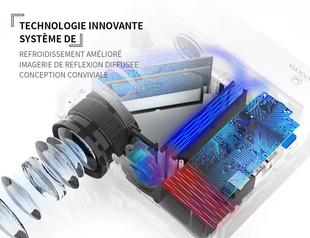 VANKYO L3 Mini projecteur 1920*1080P pris en charge 170 ''projecteur Portable pour la maison avec 40000 heures lampe à LED vie TV Stick PS4 HDMI