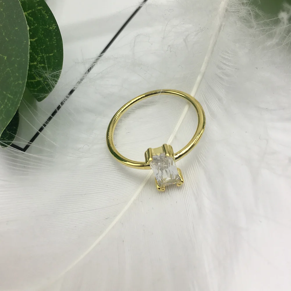 

SWA RO 2019 New Vermeil Silver Camee Ring with Praseolite Elegant Fashion Original 925 Sterling Silver Women Ring Trend Jewelry
