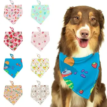 

Small Fresh Pet Bandana Collar Adjustable Polyester Neckerchief Triangle Neck Scarf Saliva Towel Pet Accessories Supplies