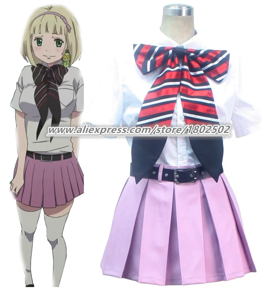 Аниме Blue Exorcist Ao no Exorcist косплей Shiemi Moriyama Костюм Аниме школьная форма