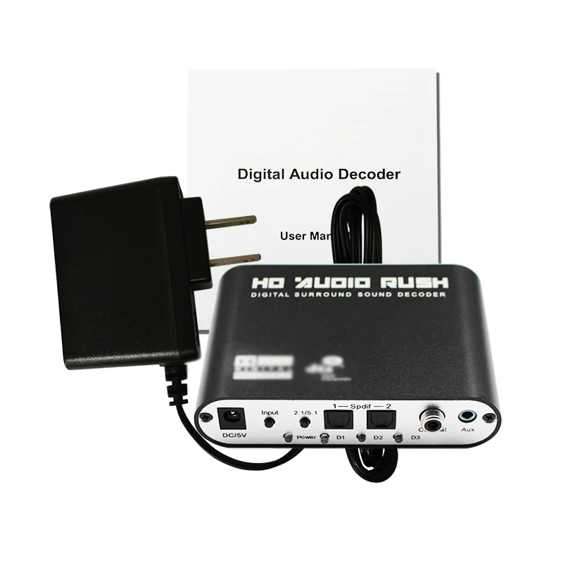  5.1 Canale AC3/DTS Digital Audio Converter Gear Surround Sound Rush Decoder Lettori HD Per PC Cuffi