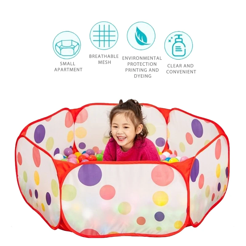 Balls For Dry Pool Kids Foldable Ball Pit Baby Playpen For Children Ball Pool Portable Fence Kids Safety Barrier Game House Toys