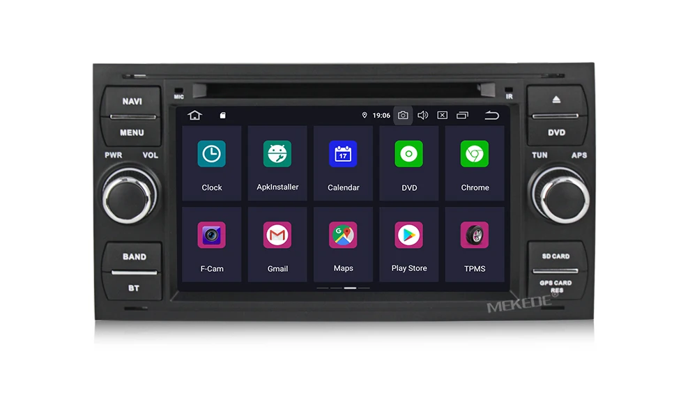 Top MEKEDE IPS DSP car media player for Ford Fiesta Focus C-max Galaxy Mondeo Transit with Andorid 9.0 4G RAM 64G ROM 18