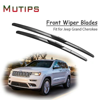 

1Set Rubber Car Front Wiper Blade Kit For Jeep Grand Cherokee WJ WK WK2 2018 2017 -2000 Original replace Accessories