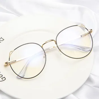 

Computer Glasses Eye-wear Frame Anti Blue Light Game Glasses Anti Glare Eyeglasses Frame Round Clear Lens Glasses