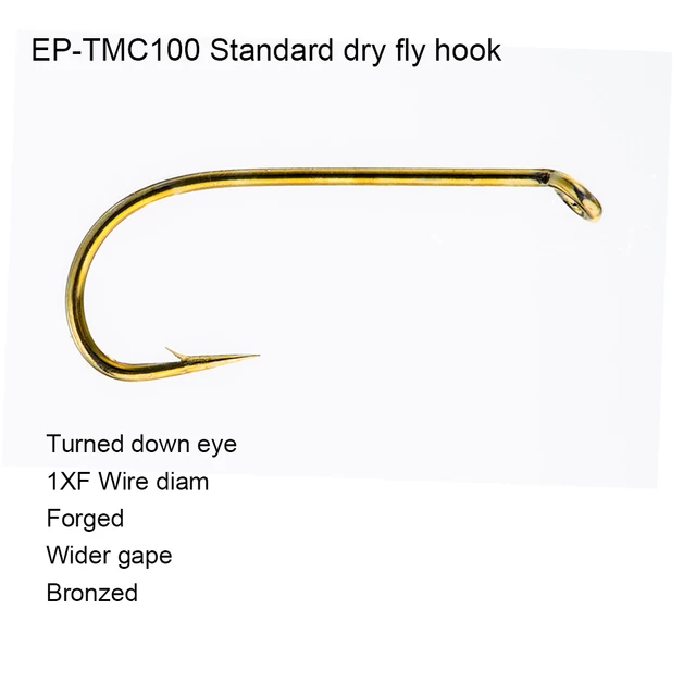 Eupheng 100pcs Ep-tmc100 Standard High Carbon Steel Dry Fly Fishing Hooks  Quality Fishing Fly Hook Dry Fishing Hook - Fishhooks - AliExpress