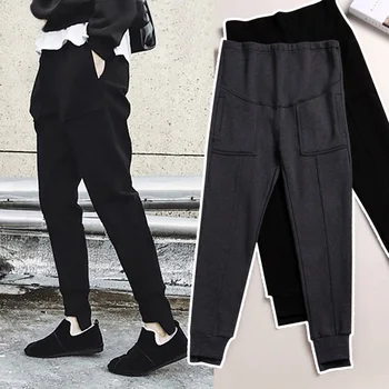

High Quality Soft Cotton Pregnant Women's Pants Maternity Clothing Loose Plus Size Pants Spring Autumn Leggings Sports Trousers