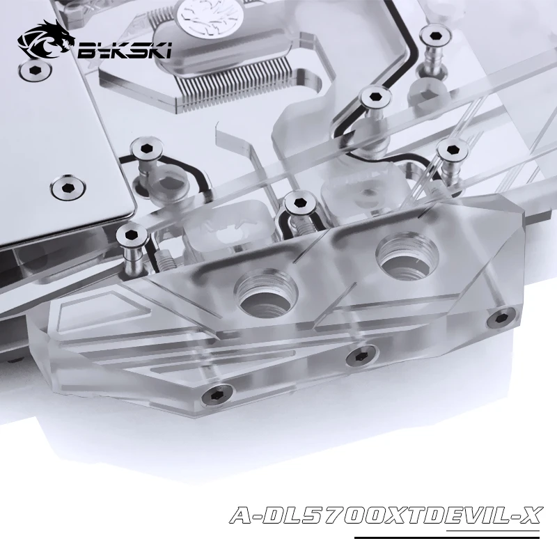 Bykski A-DL5700XTDEVIL-X GPU Water Cooling Block For Dataland Power Colour 5700XT Red Devil Computer Component Heat Dissipation
