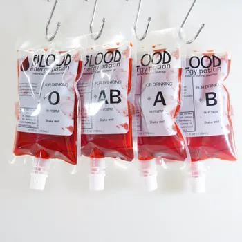 

20 pcs Empty Blood Spout bag,Juice Drinking Spout Pouch,Club,Bar,Cocktail,Halloween Party Usage Flask Bags,Party DIY Decorations