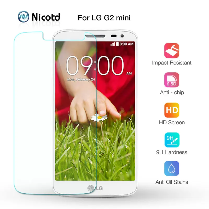 Закаленное стекло nicodd 2 5 HD для LG G2 mini Защитное экрана из закаленного стекла