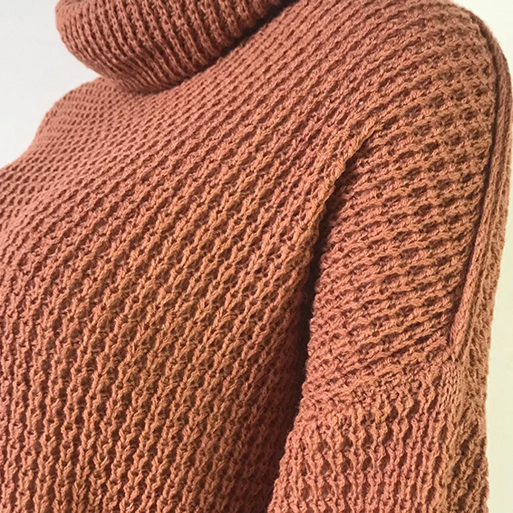 SAGACE, модный толстый женский свитер с высоким воротом, s, топы для женщин, вязаный женский Однотонный свитер, Топ с длинным рукавом, свитера