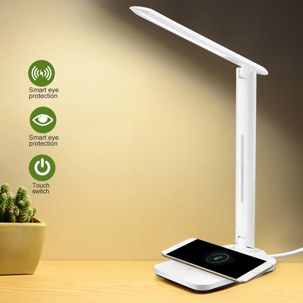 Складная Светодиодная настольная лампа для защиты глаз с USB зарядкой|Настольные