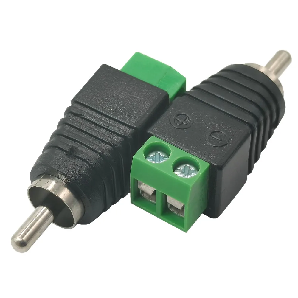CCTV Phono RCA Штекерный разъем к винтовой клеммной колодке адаптер паяльного типа для