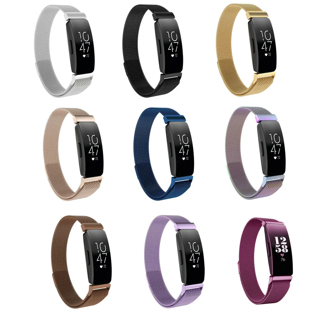 

Replacement For Fitbit inspire/inspire HR Wristband Strap Stainless Steel Magnetic Bracelet Strap