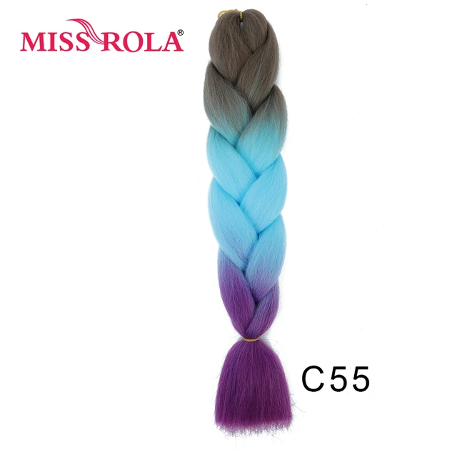 New Colors Synthetic Glowing Hair Twist Braids Ombre Color For white Women Braiding Hair Extensions Jumbo Braids KaneKalon Hair C55