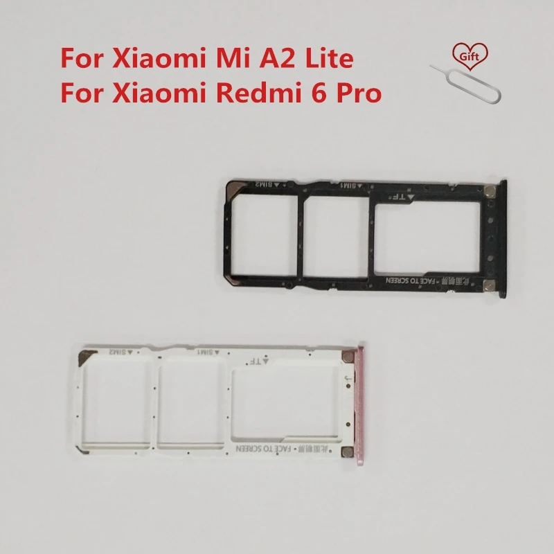 Для Xiaomi mi A2 Lite держатель лотка для sim-карты для Xiao mi Red mi 6 Pro держатель слота для карт заменитель адаптера запасные части для ремонта