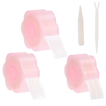 

3 Rolls Lace Mesh Natural Double Eyelid Stickers Double Eyelid Tapes Eyelid Pastes for Women Ladies Girls