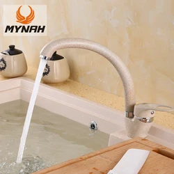 MYNAH Kitchen Sink Faucet Hot And Cold Water Mixer Faucets Single Handle Swivel Spout Kitchen Water Sink Mixer Tap M5925D
