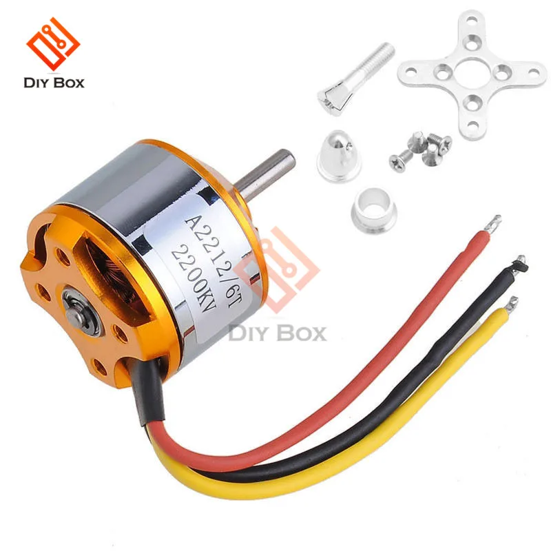 

A2212 2200KV 6T Brushless Outrunner Motor DC Motor for RC Aircraft Quadcopter Helicopter