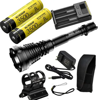 

NITECORE MH40GTR 1200 Lumen Ultra Long Range 1004M Hunting Search Torch Tactical Rechargeable Flashlight with 2 X battery GM02M