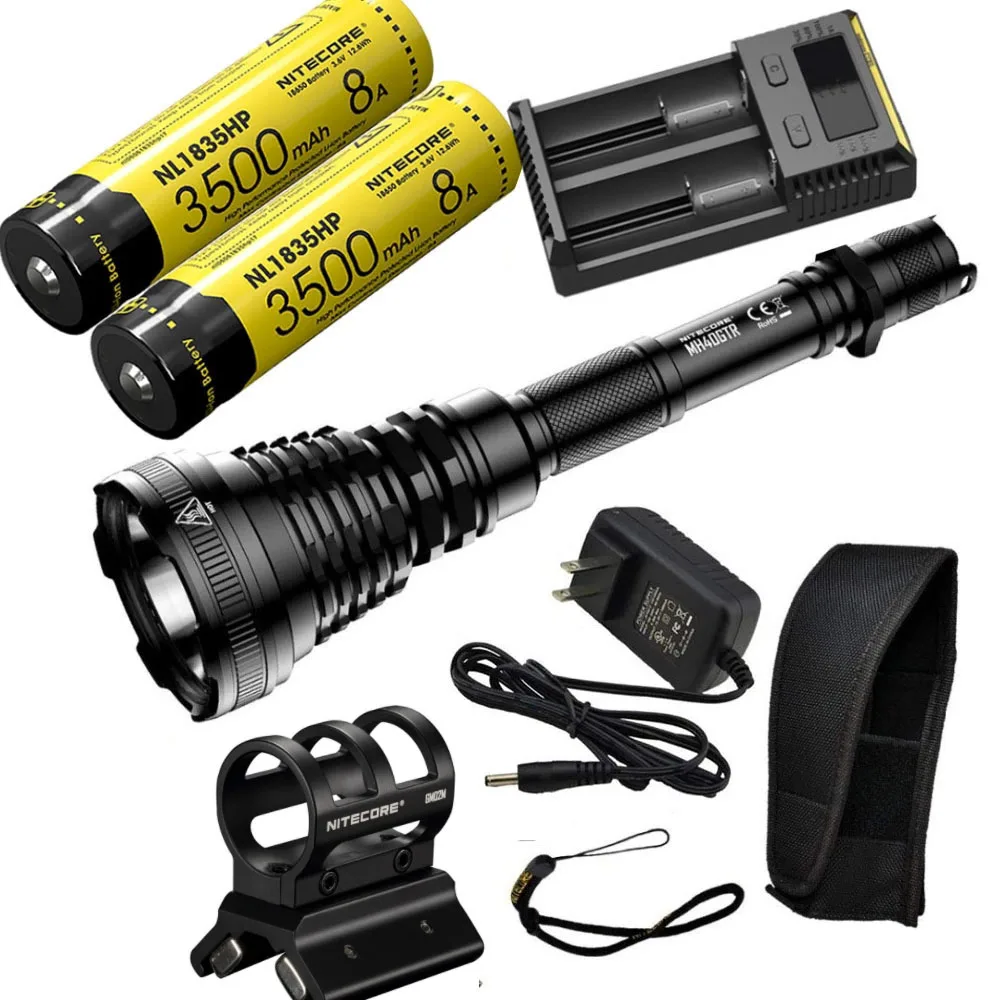 Охотничий фонарик NITECORE MH40GTR тактический перезаряжаемый фонарь с батареей GM02MH 1200