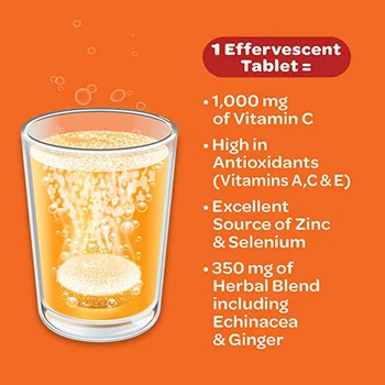 36 Tablet Effervescent Tablets Glutenfree Immune Support Supplement and High in Antioxidants