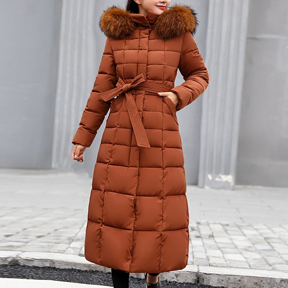 WENYUJH осень зима женское плюс размер модное хлопковое длинное пальто с капюшоном Длинные парки теплые куртки Женское зимнее пальто Одежда