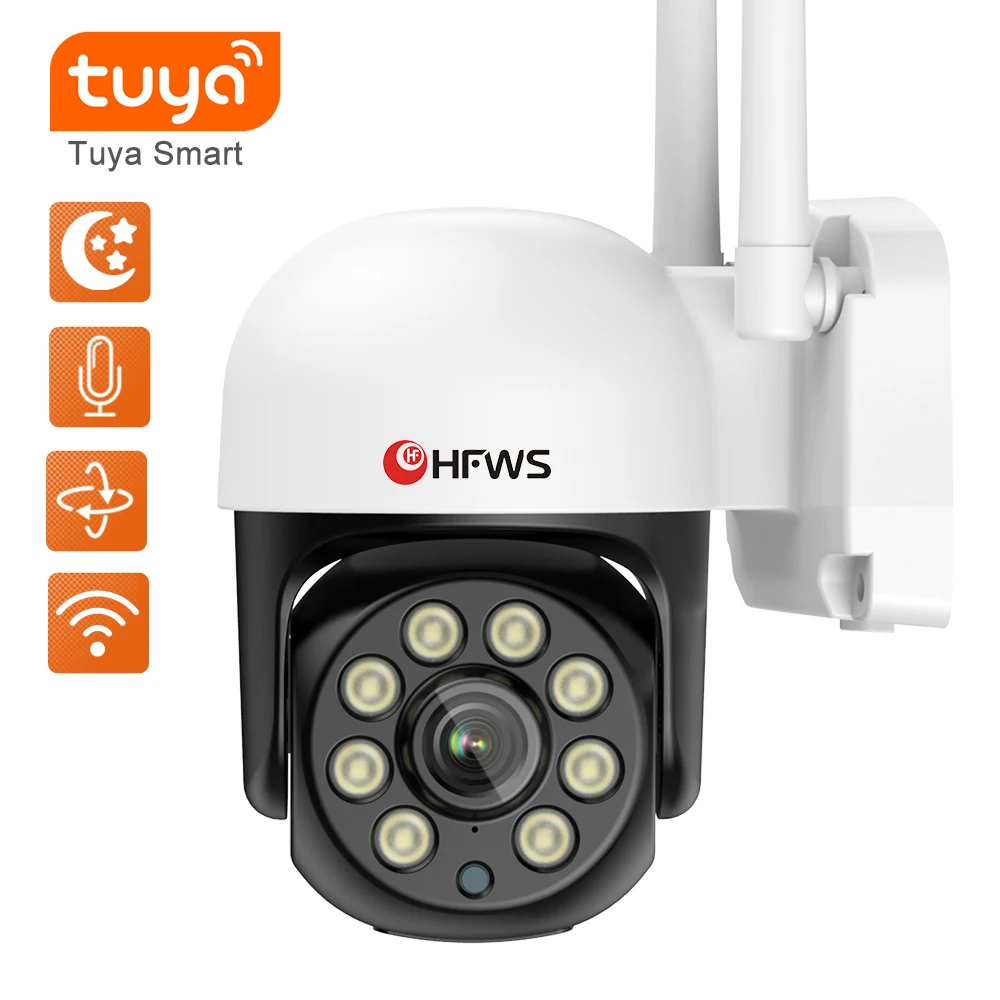 Камера Наружного видеонаблюдения Tuya Smart Home 3 Мп PTZ Wi-Fi | Безопасность и защита