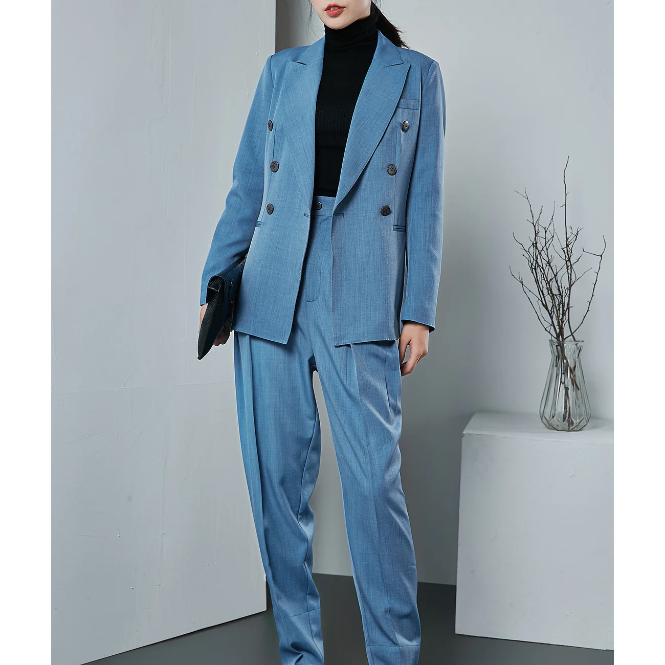 В начале осени стиль Для женщин платье двубортный Slim Fit костюмы для маленьких пальто Осенняя женская обувь Для женщин костюм