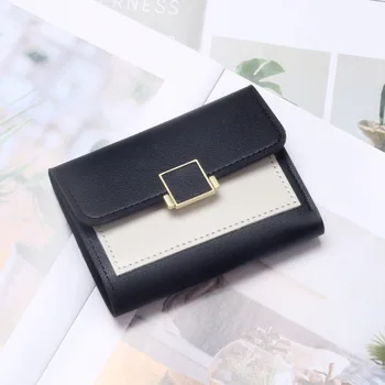 

2020 Women's Wallet Short Korean Small PU three-fold Wallet Fashion Card Holder Simple Clutch Wallet Purse Female Hasp For Girl