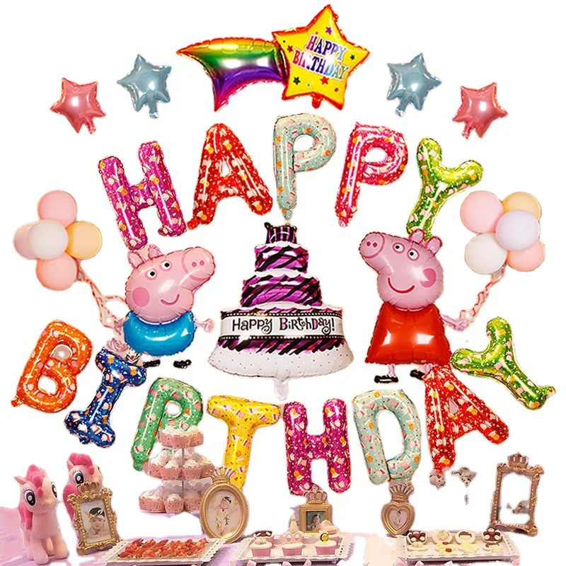 Meilleur Peppa Pig Birthday Ballons Accessories 22 Aliexpress