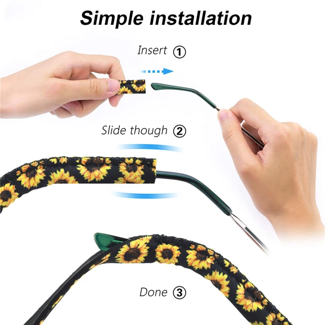 Cinturini Regolabili Per Occhiali Sportivi - 5 Pezzi, Antiscivolo, Nylon Elastico - Foto 5