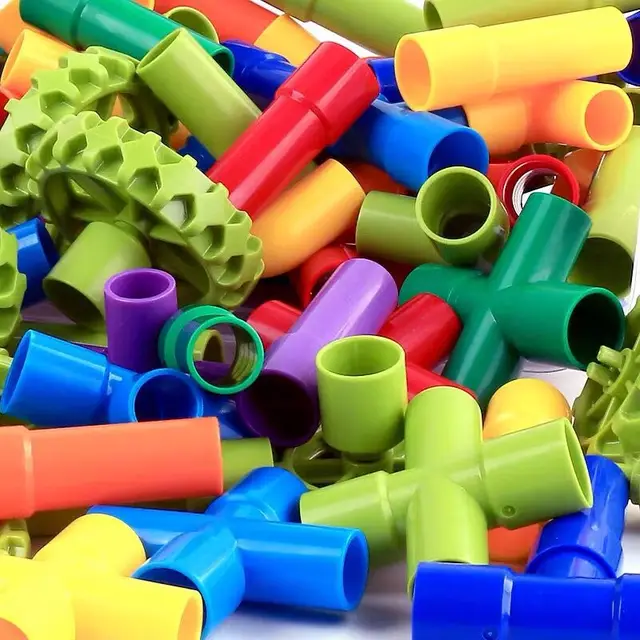 DIY Water Building Blocks Toys Montessori Water Pipe Building Blocks Toy Designer Children Construction Educational Toys