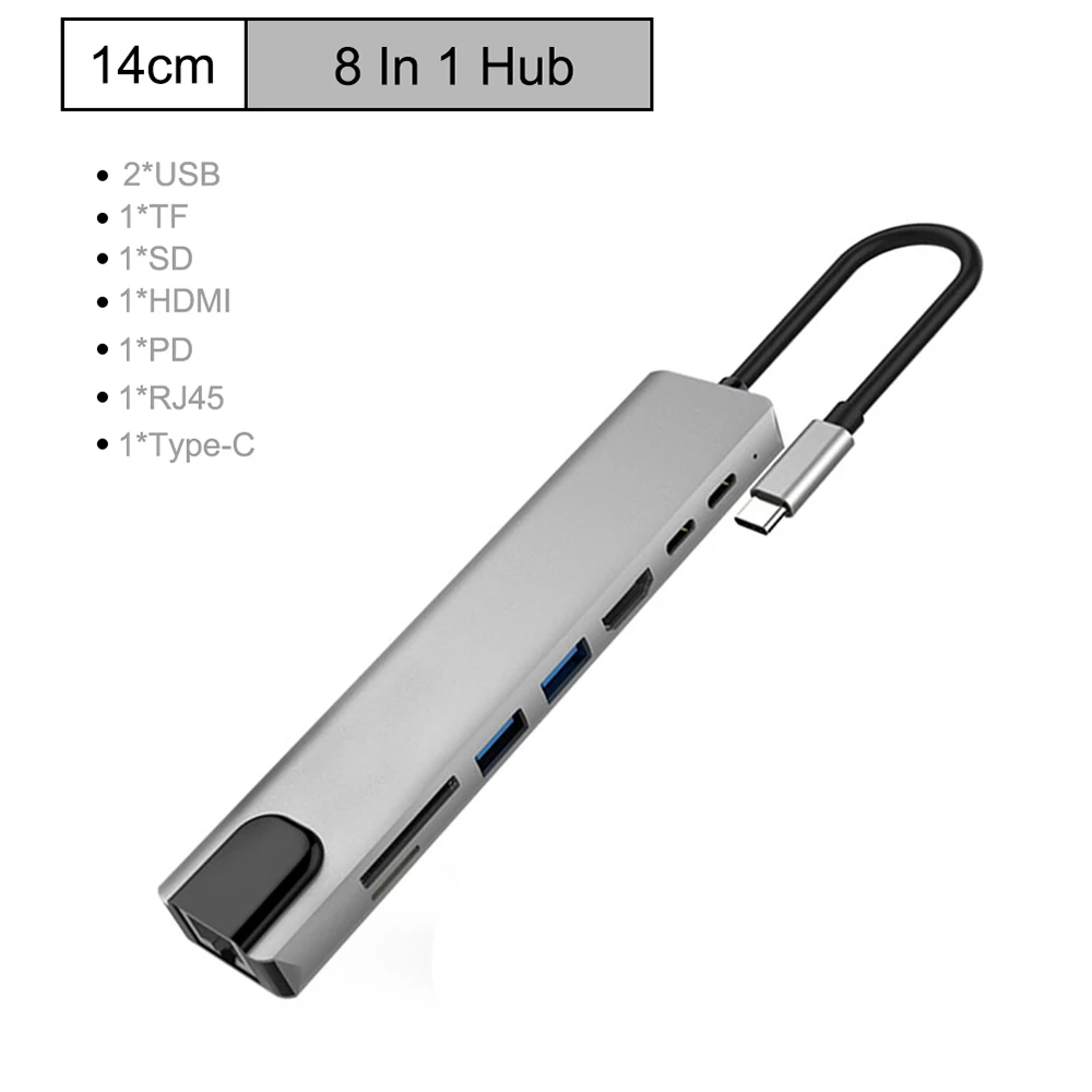 USB разветвитель с интерфейсом 3 0 Rj45 7 портов|USB-хабы| |