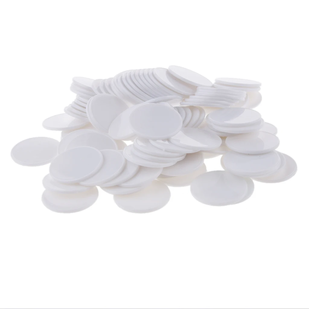 100pcs Casino Poker Chips Poker Game Board Game Chip DIY Craft 32mm White 100pcs Casino Poker Chips Poker Game Board Game Chip DIY Craft 32mm White